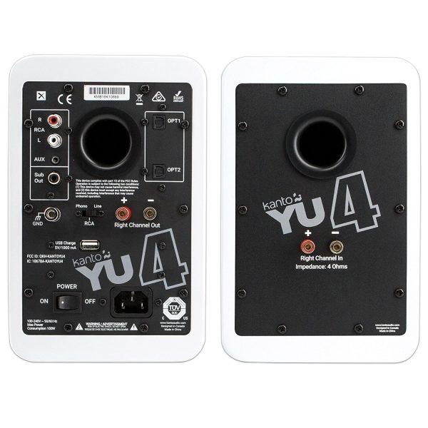 Kanto: YU4 Powered Bookshelf Speakers - Matte White (YU4MW) Sale - Image 5