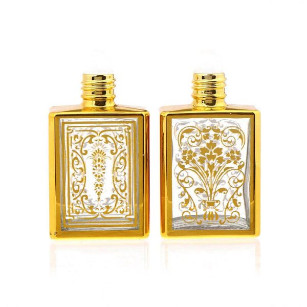 15ml Gold Arabic Crystal Attar Oil Bottle Essential Oil Bottle Glass Bottle For Perfume Oil With Roller Ball Supply - Image 4